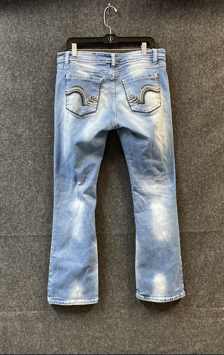 Vintage Y2K Rose Royce Red Label London Women's Flare Jeans Embroidered Sz 31