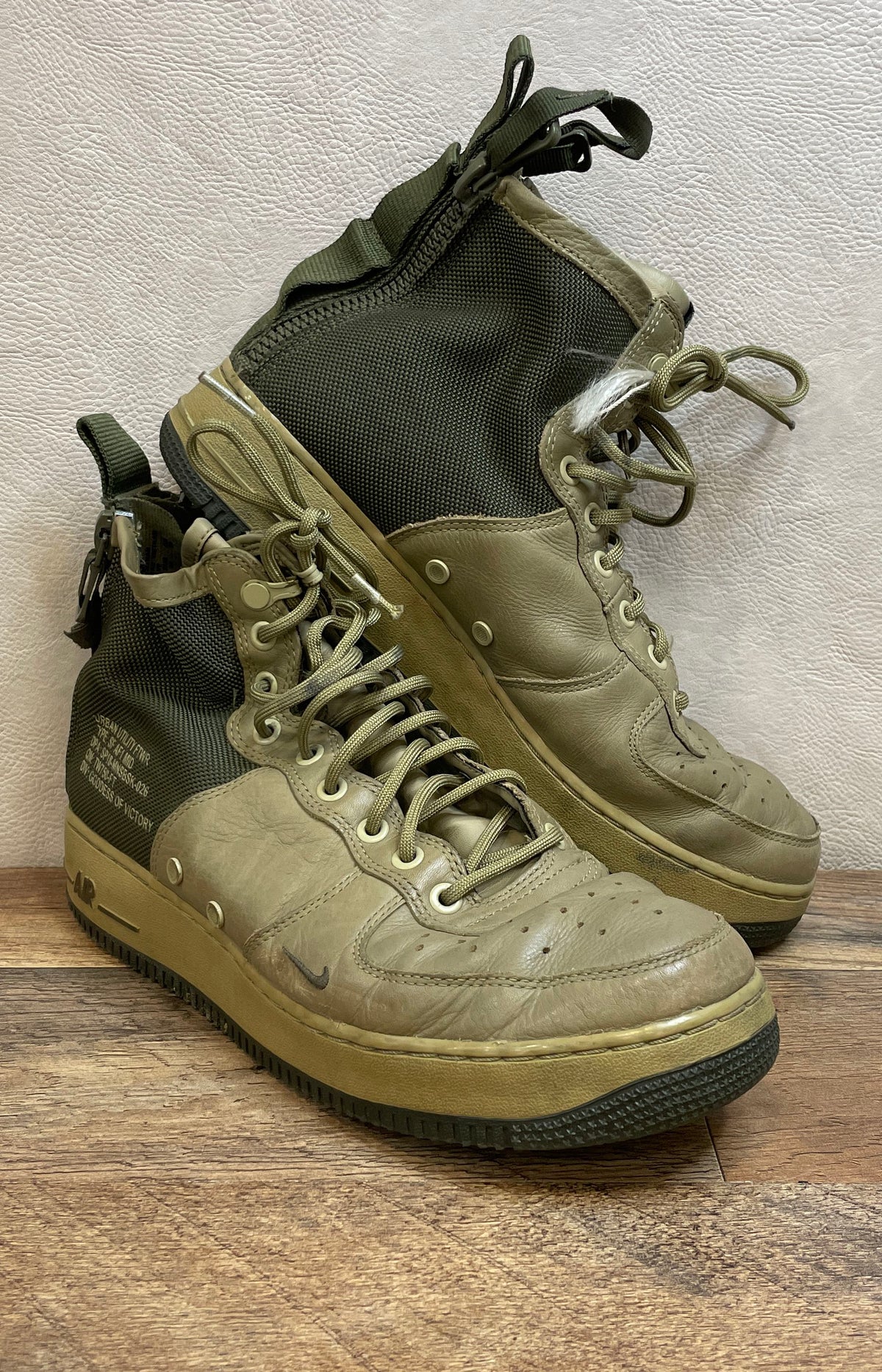 Nike SF Air Force 1 Mid Olive Green Cargo Khaki Sneakers Men's Size 10