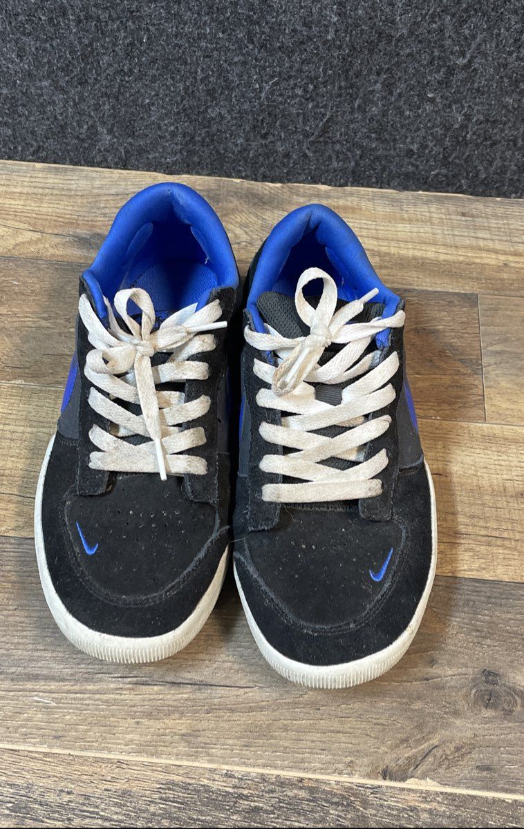 Nike SB Force 58 Black Hyper Royal Skateboarding Shoes Size 7