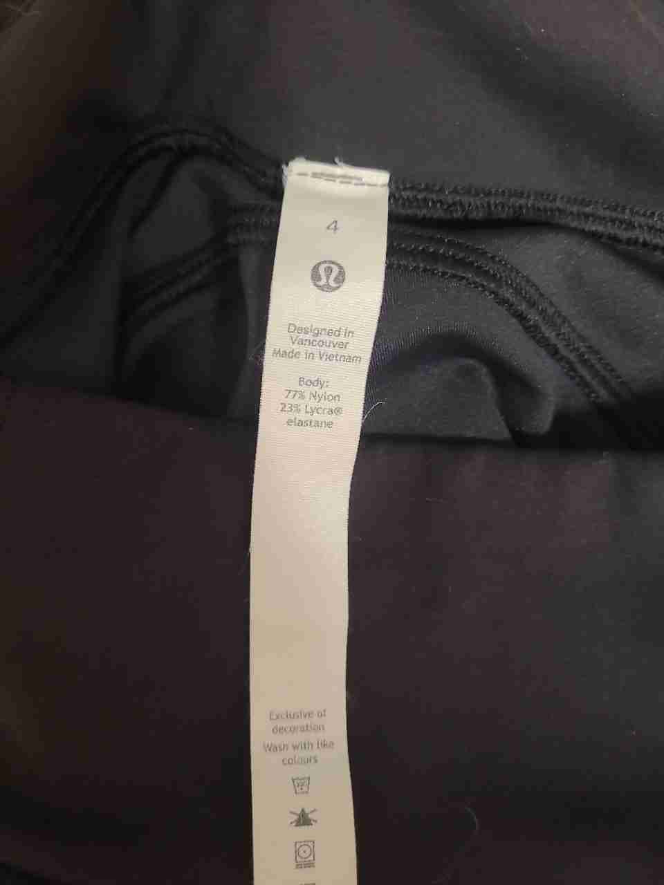Lululemon Women's Fast and Free High-Rise Tight Black Side Pockets Sz 4