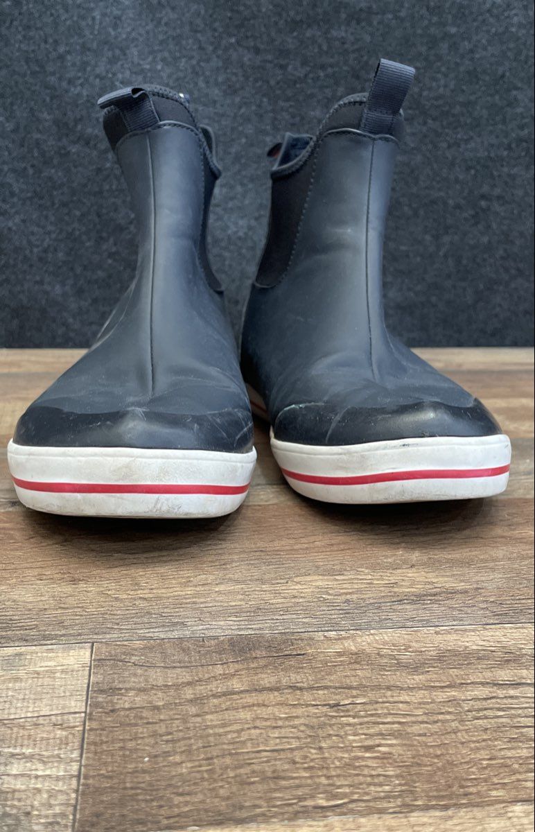 Tommy Hilfiger Rainy Chelsea Rubber Rain Boots Navy Blue White Size 10