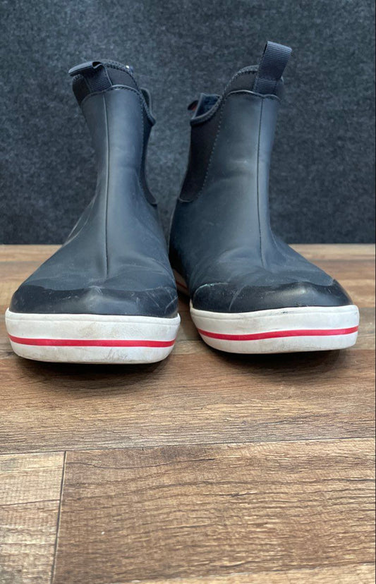 Tommy Hilfiger Rainy Chelsea Rubber Rain Boots Navy Blue White Size 10