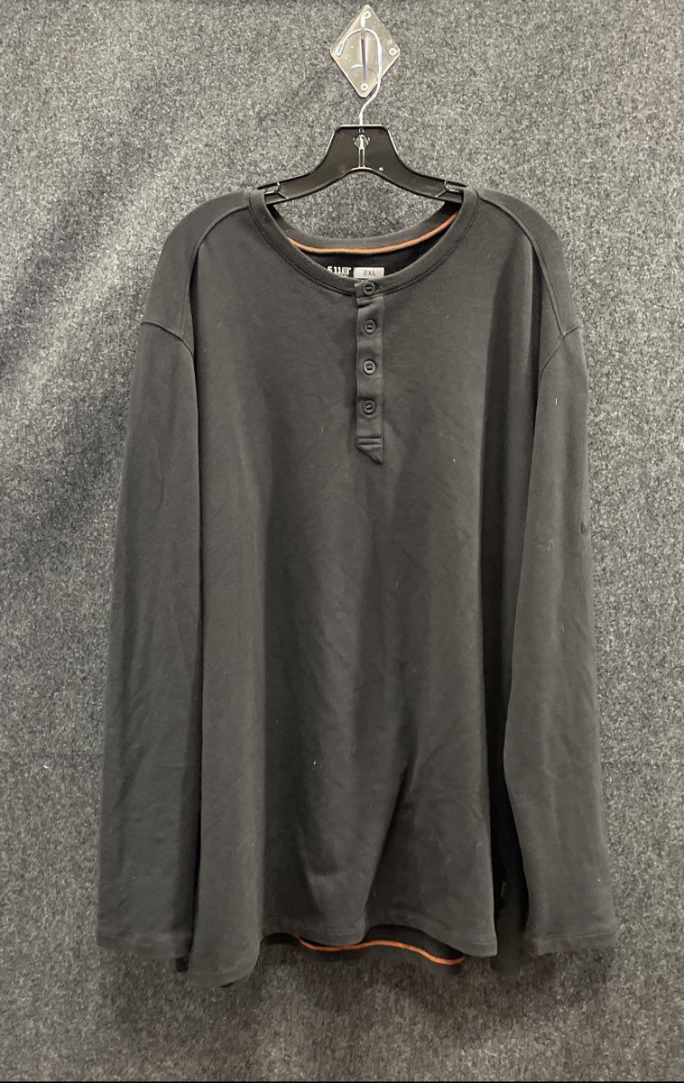 5.11 Tactical Men's Henley Shirts Black Tan Long Sleeve Utility Lot of 2 Sz 2XL