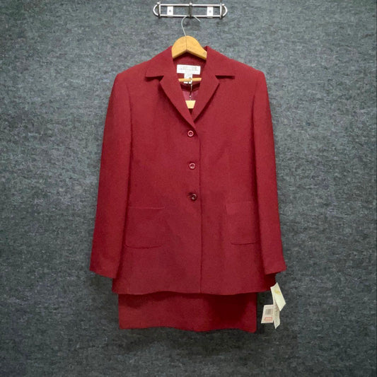 Larry Levine Women's Berry Plum Purple 2pc Skirt Suit Vintage Y2K NWT Sz 10