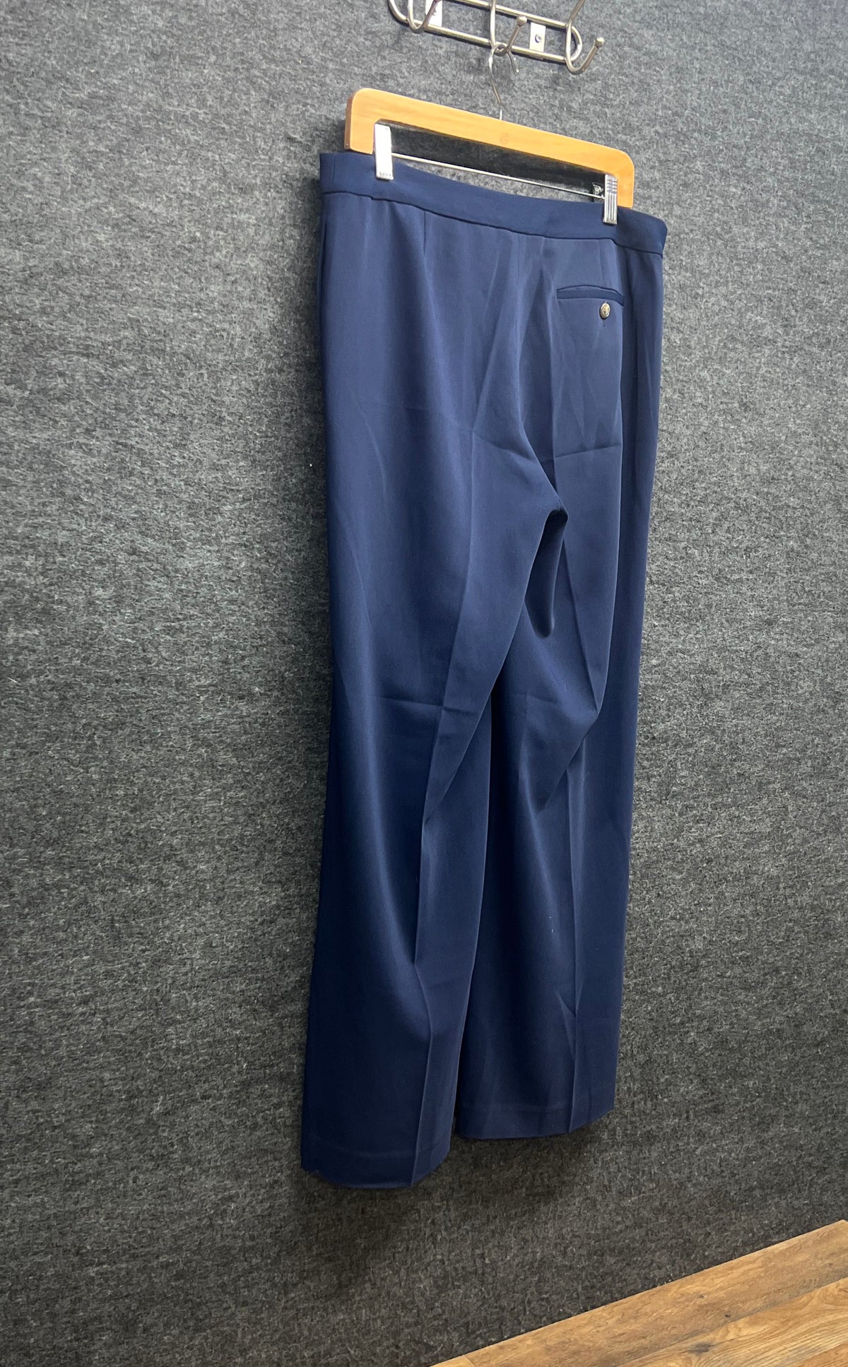 Lauren Ralph Lauren Women's Navy Petite Straight Leg Flat Front Pants Sz 10P