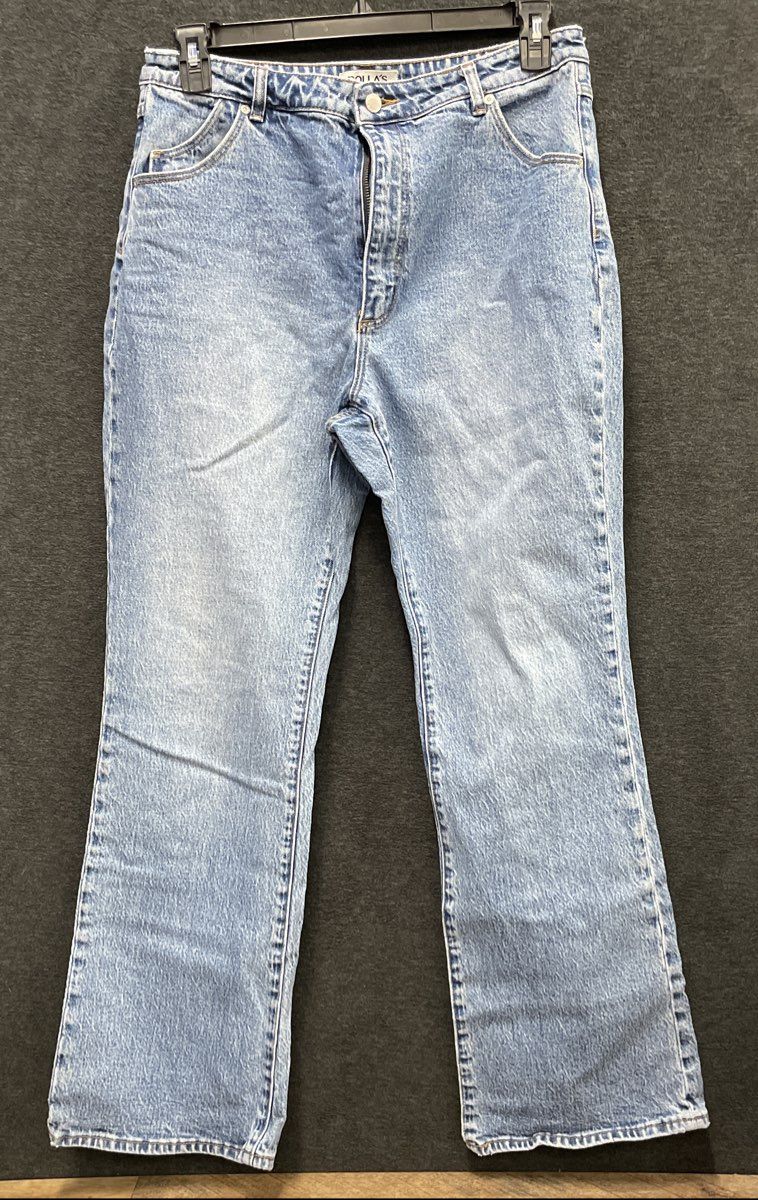 Rolla's Women's Blue High Rise Straight Leg Light Wash Jeans Size 12