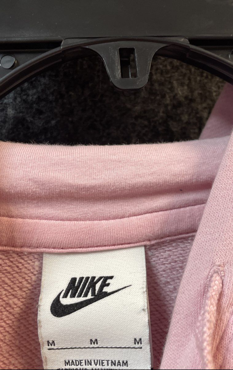 Nike Women's Pink Pullover Hoodie Embroidered Futura Logo Sz M