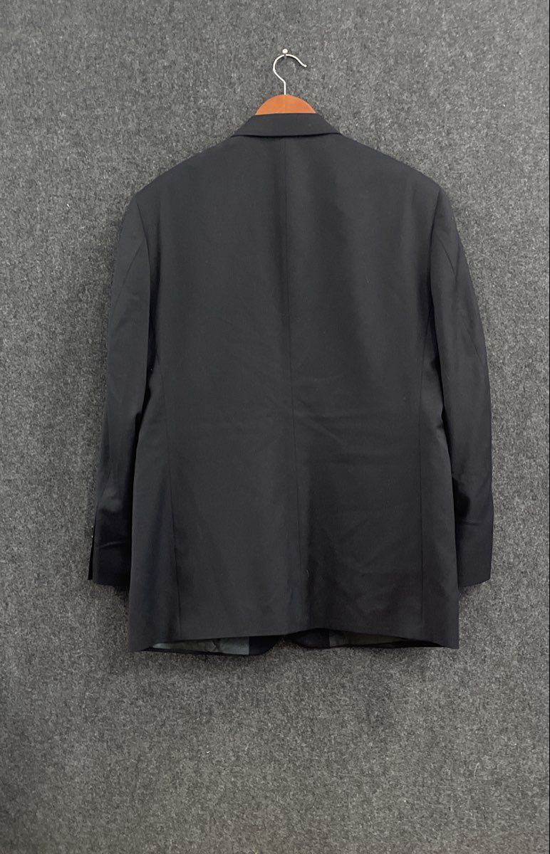 Vintage Y2K Stafford Men's Black Worsted Wool 3-Button Blazer Jacket Sz 42R