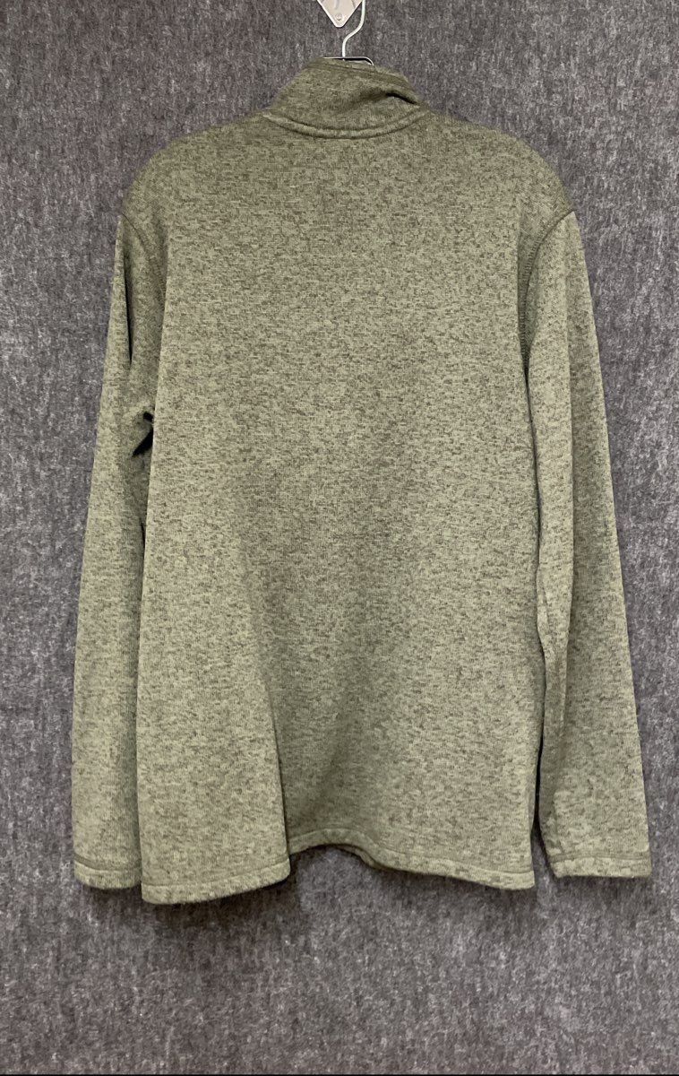 Eddie Bauer Men's Radiator Fleece Pullover Heather Green Quarter Snap Mock Sz TL