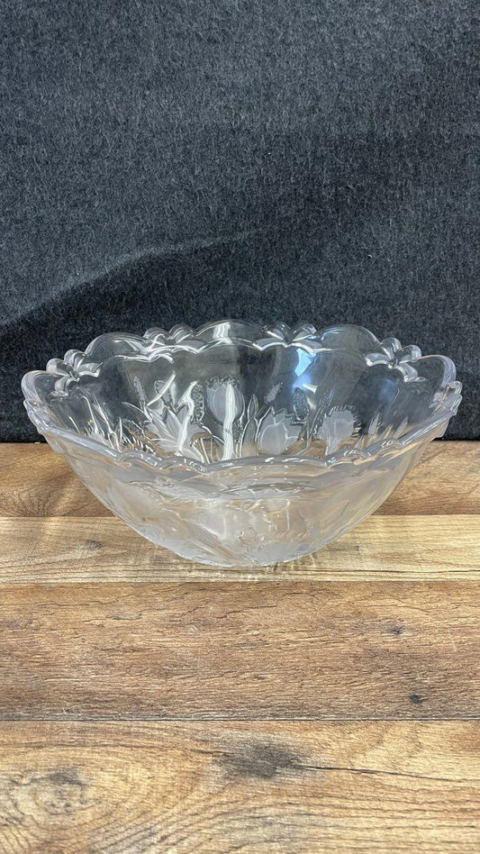 Mikasa Studio Nova Winter Rose Frosted Crystal Bowl