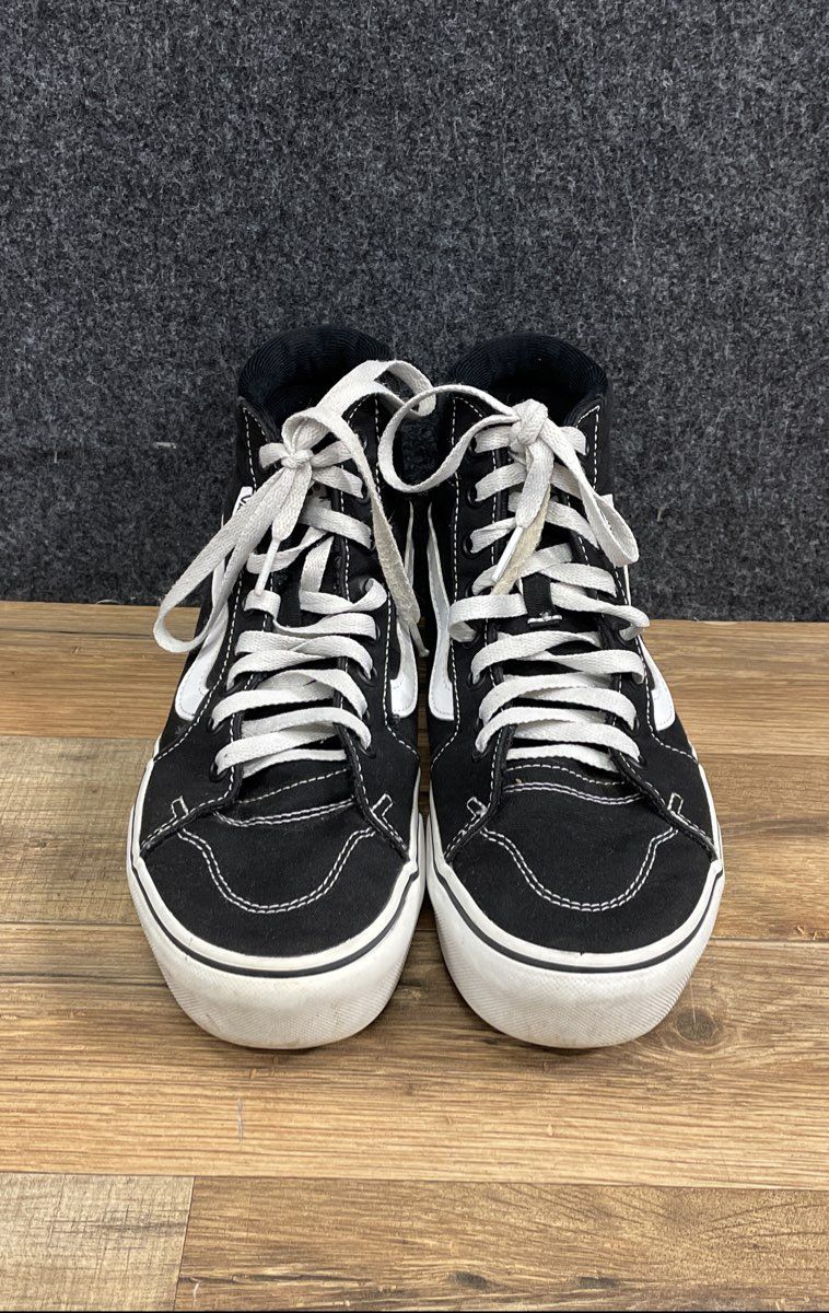 Vans Sk8-Hi Black White High Top Skate Shoes Women's Size 8.5