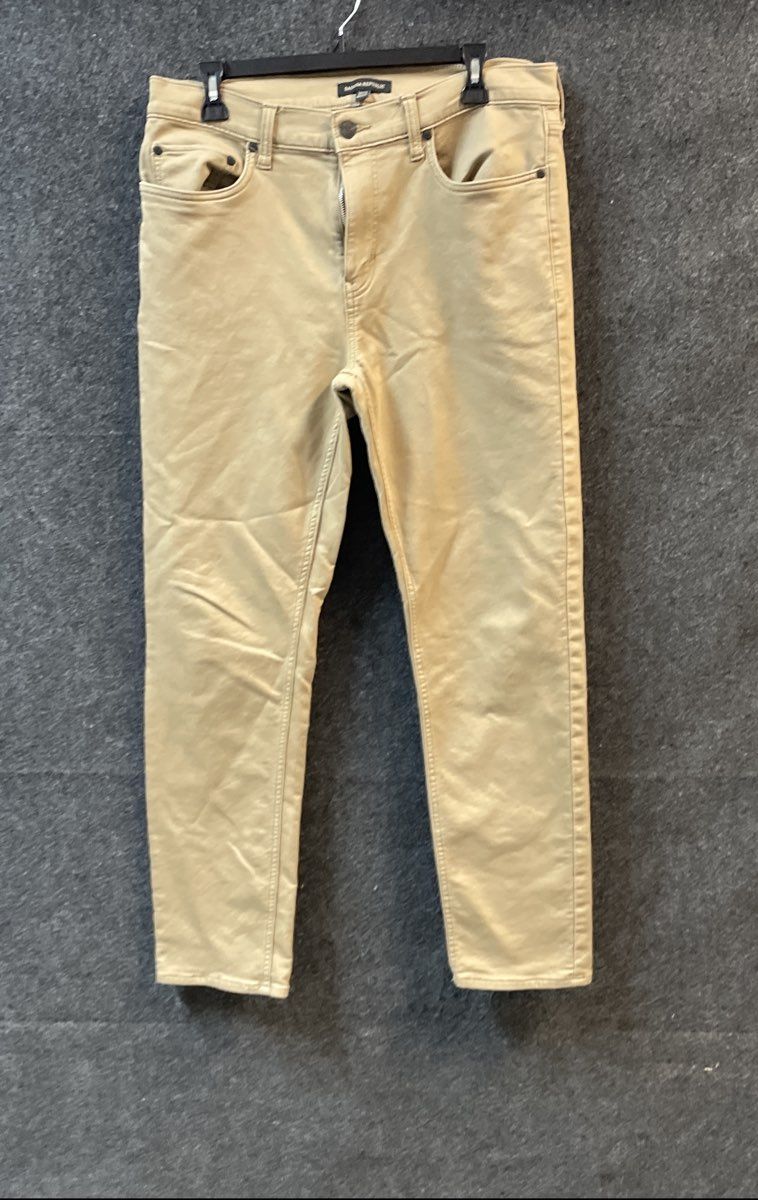 Banana Republic Men's Khaki Stretch Cotton 5-Pocket Pants Sz 34x32