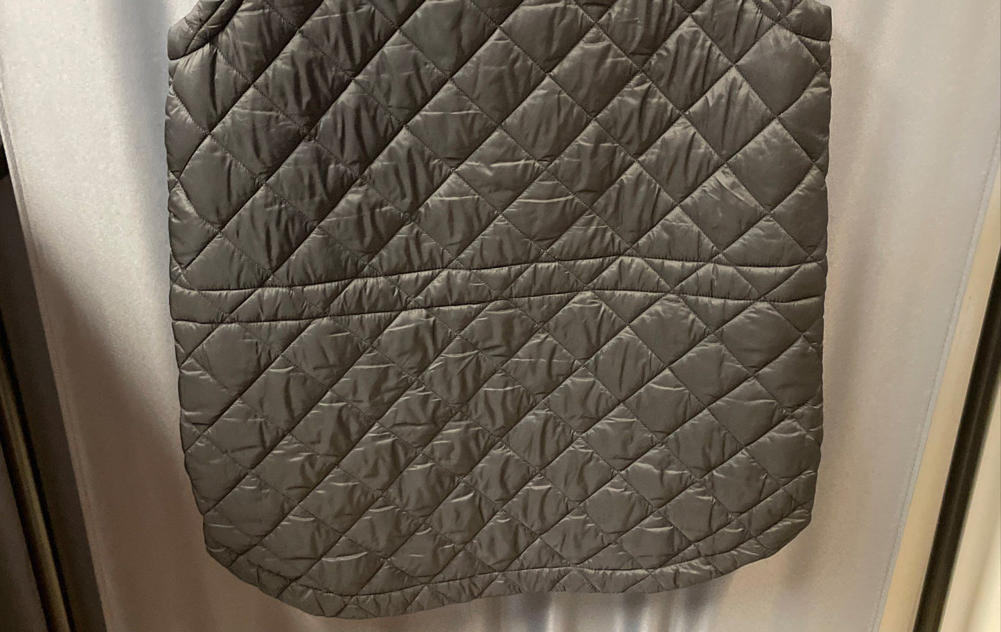 Athleta Women's Black Quilted Full Zip Puffer Vest Insulated Mock Neck Size M