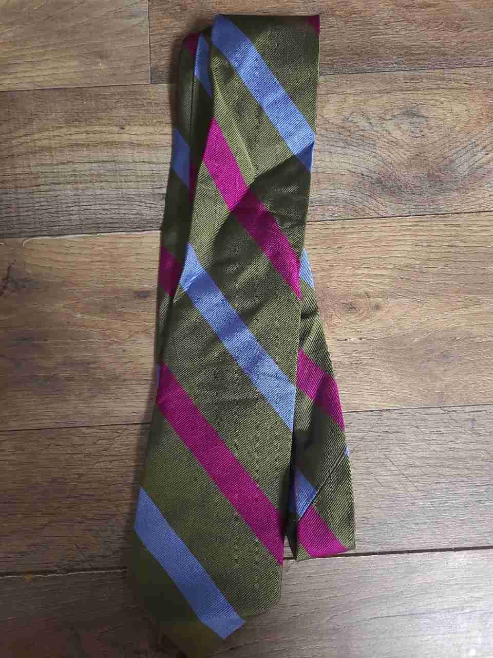 Burberrys Lands' End Men's Silk Tie Lot 3 Vintage 90s Striped Geometric