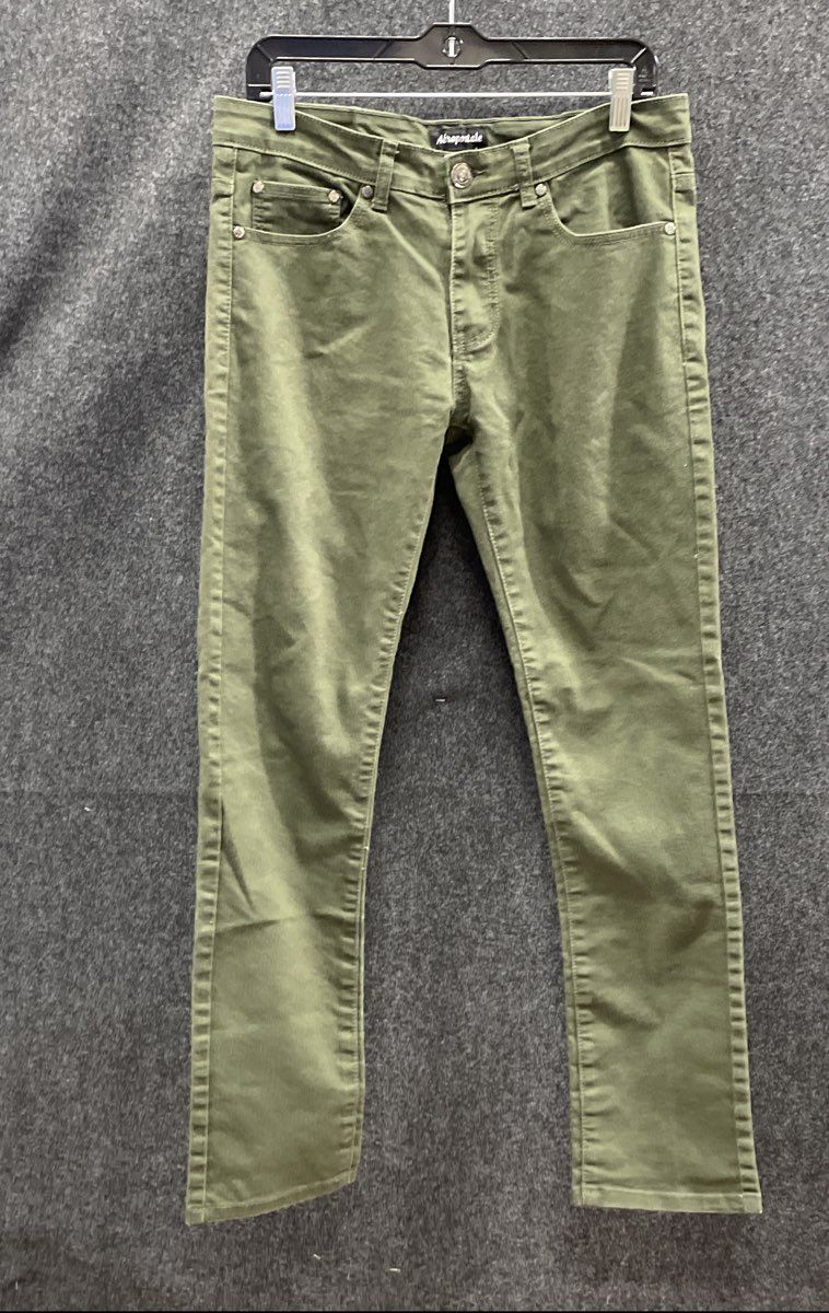 Aeropostale Men's Olive Green 5-Pocket Stretch Chinos Pants Sz 32x32