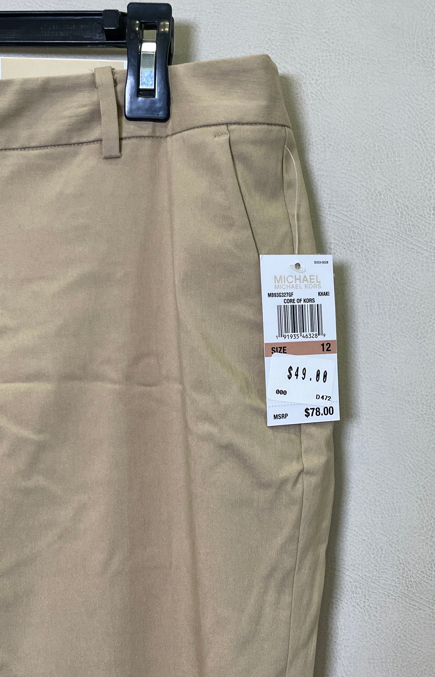 Michael Kors Women's Miranda Khaki Slim Mid-Rise Ankle Pants Sz 12 NWT
