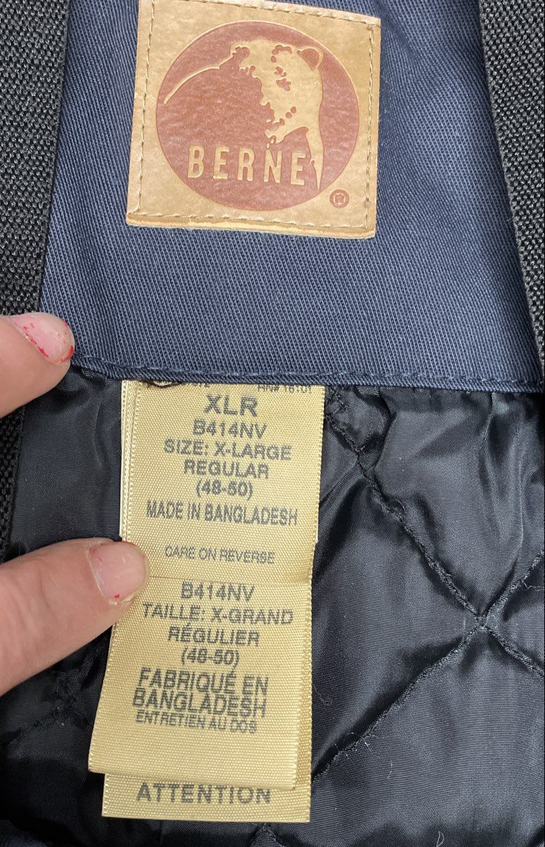 Berne Men's Navy Blue Insulated Quilted Bib Overalls Suburban Propane Sz XL