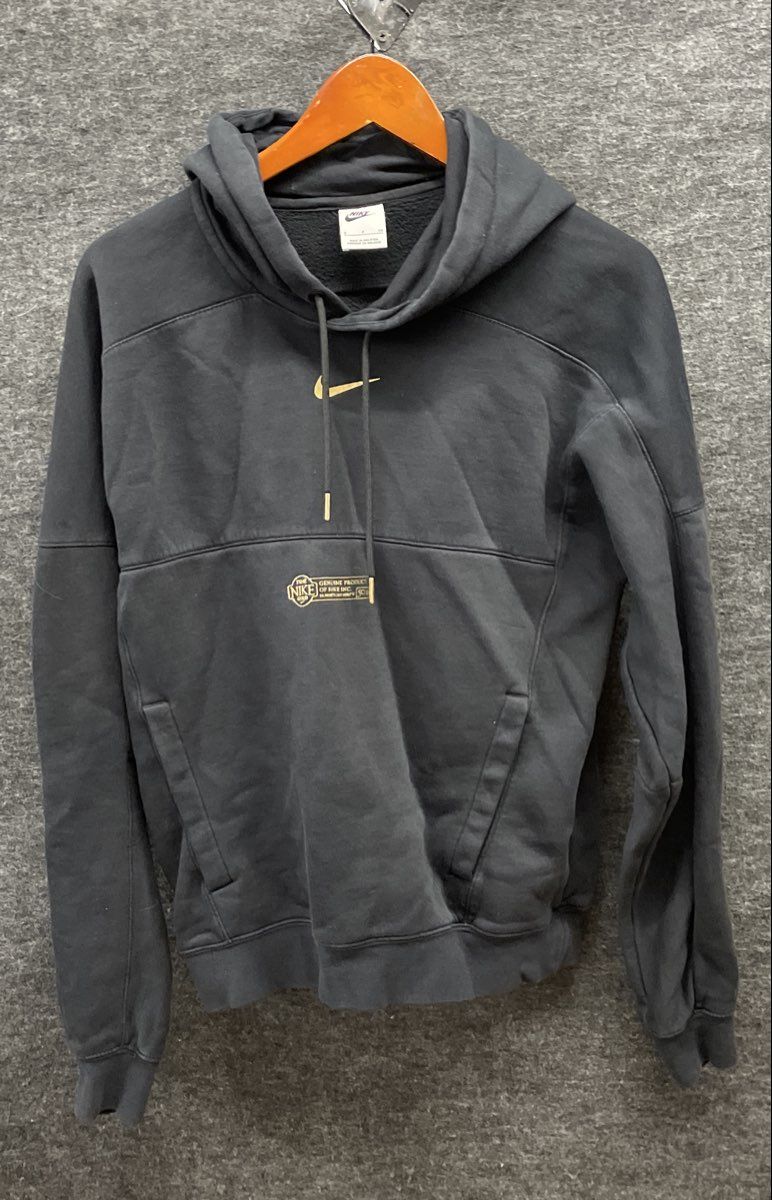 Nike Men's Pullover Hoodie Black Pure Nike Gold Graphic Floral Just Do It Sz S