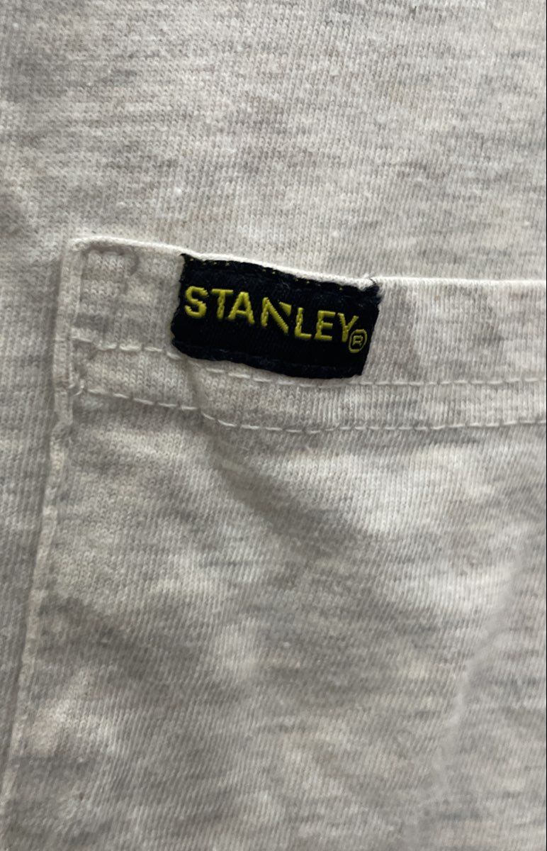 Stanley Men's Off White Heather Short Sleeve Pocket Henley Shirt Sz 2XL