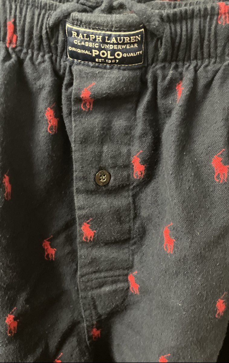 Polo Ralph Lauren Men's Navy Blue Red Pony Print Pajama Bottoms XL