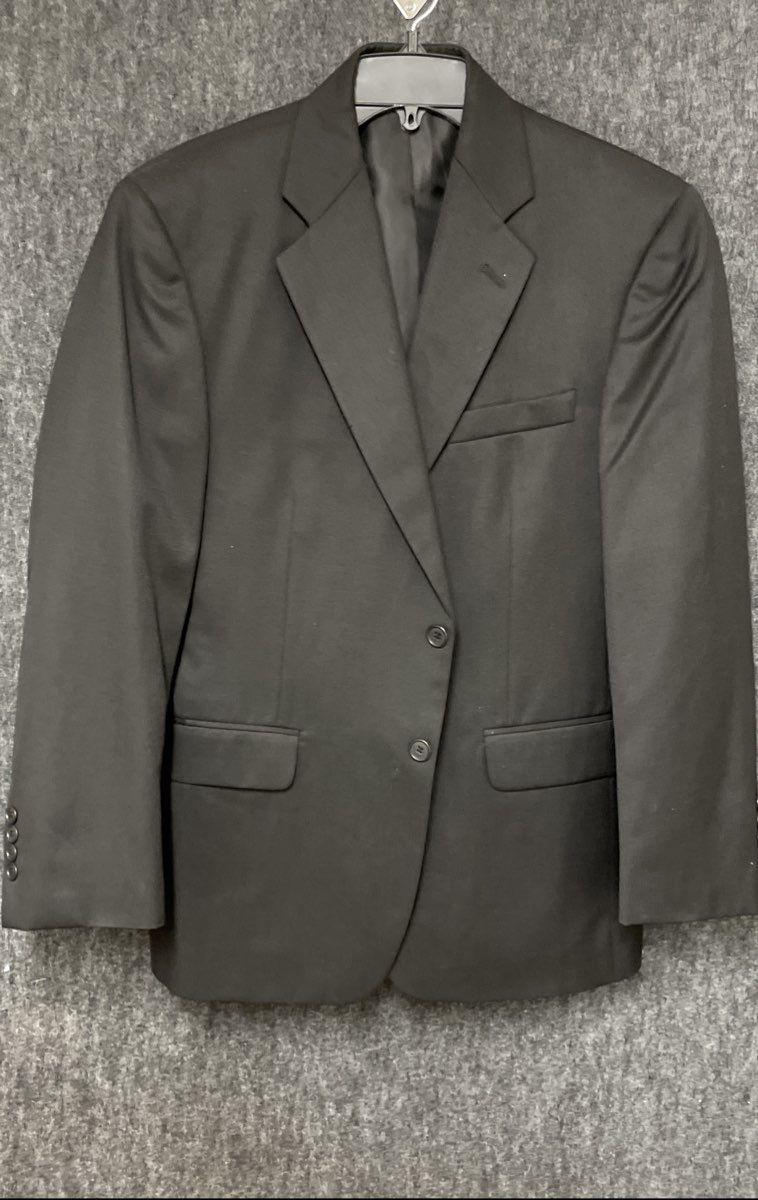 Kilburne & Finch Men's Black Wool Blend Two Button Blazer Jacket Sz 38S