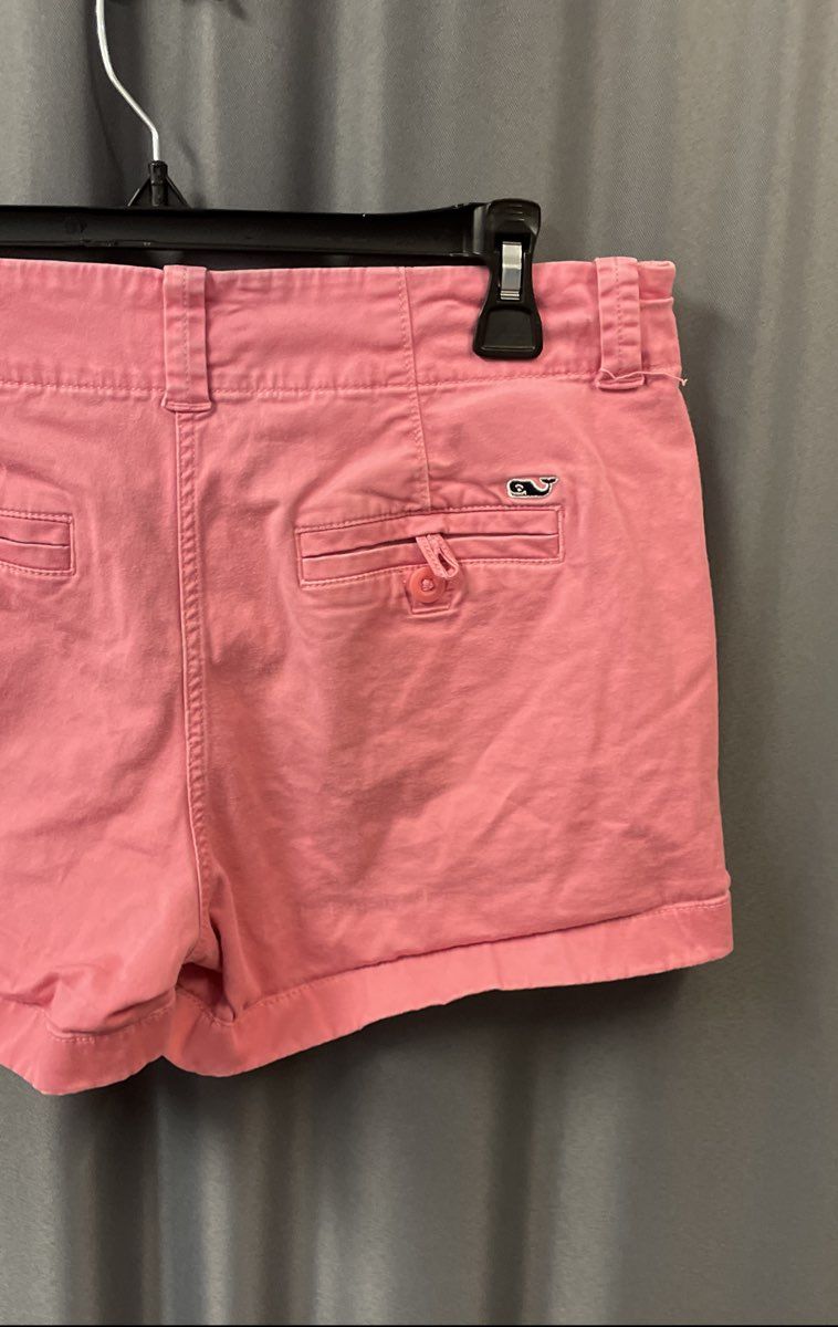 Vineyard Vines Women's Pink Stretch Cotton Chino Shorts Sz 6