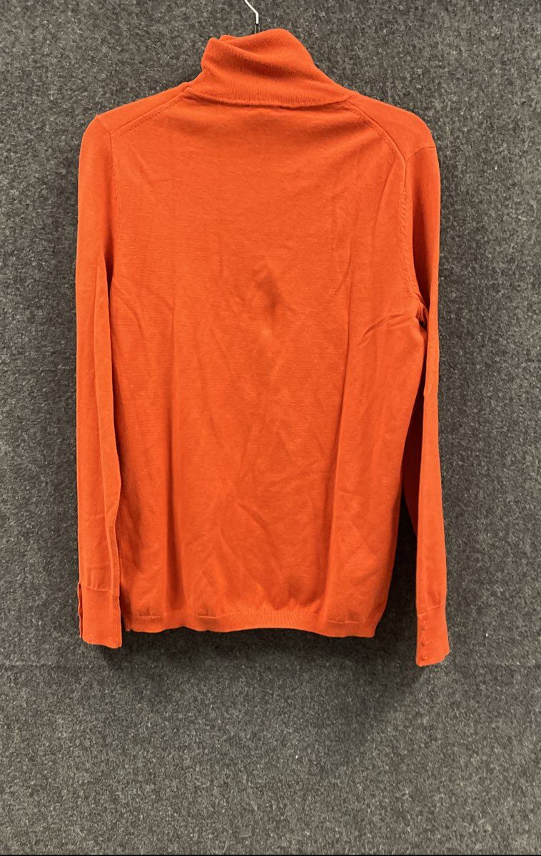 Talbots Women's Orange Turtleneck Long Sleeve Cotton Blend Sweater Sz M NWT