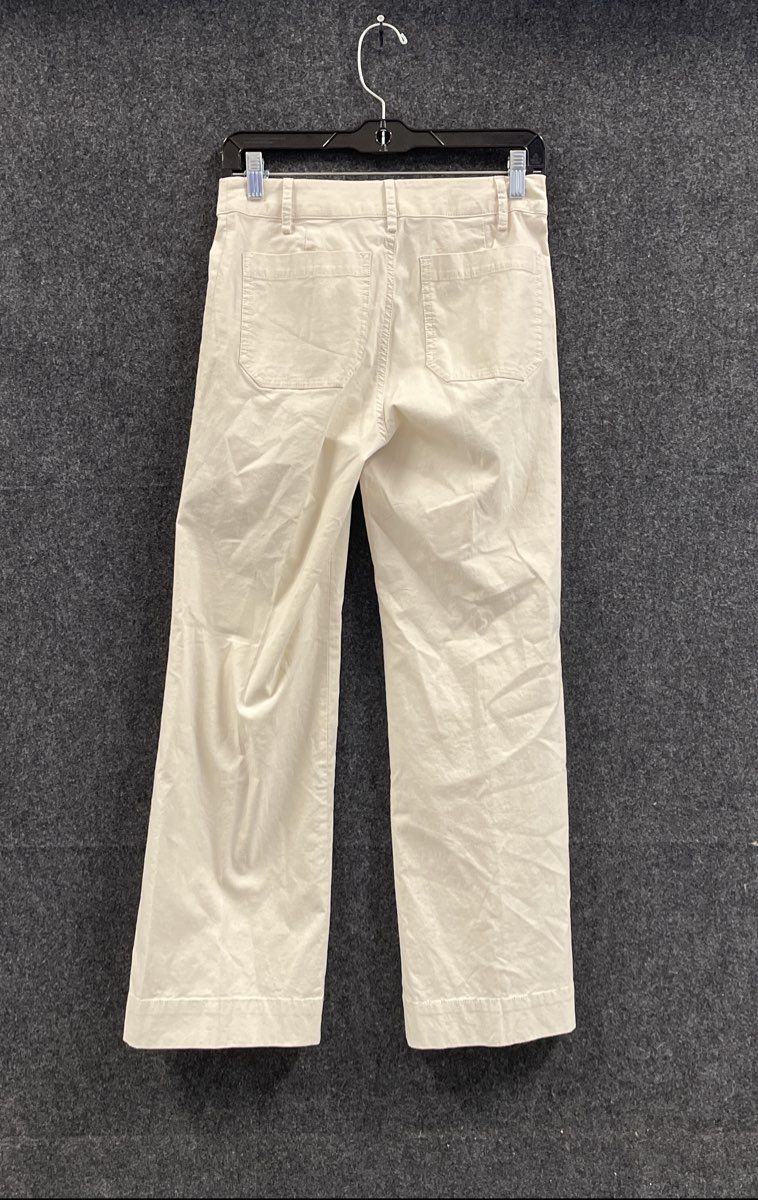 J. Crew Women's Beige Wide Leg Cotton Linen Blend Patch Pocket Pants NWT Sz 25P