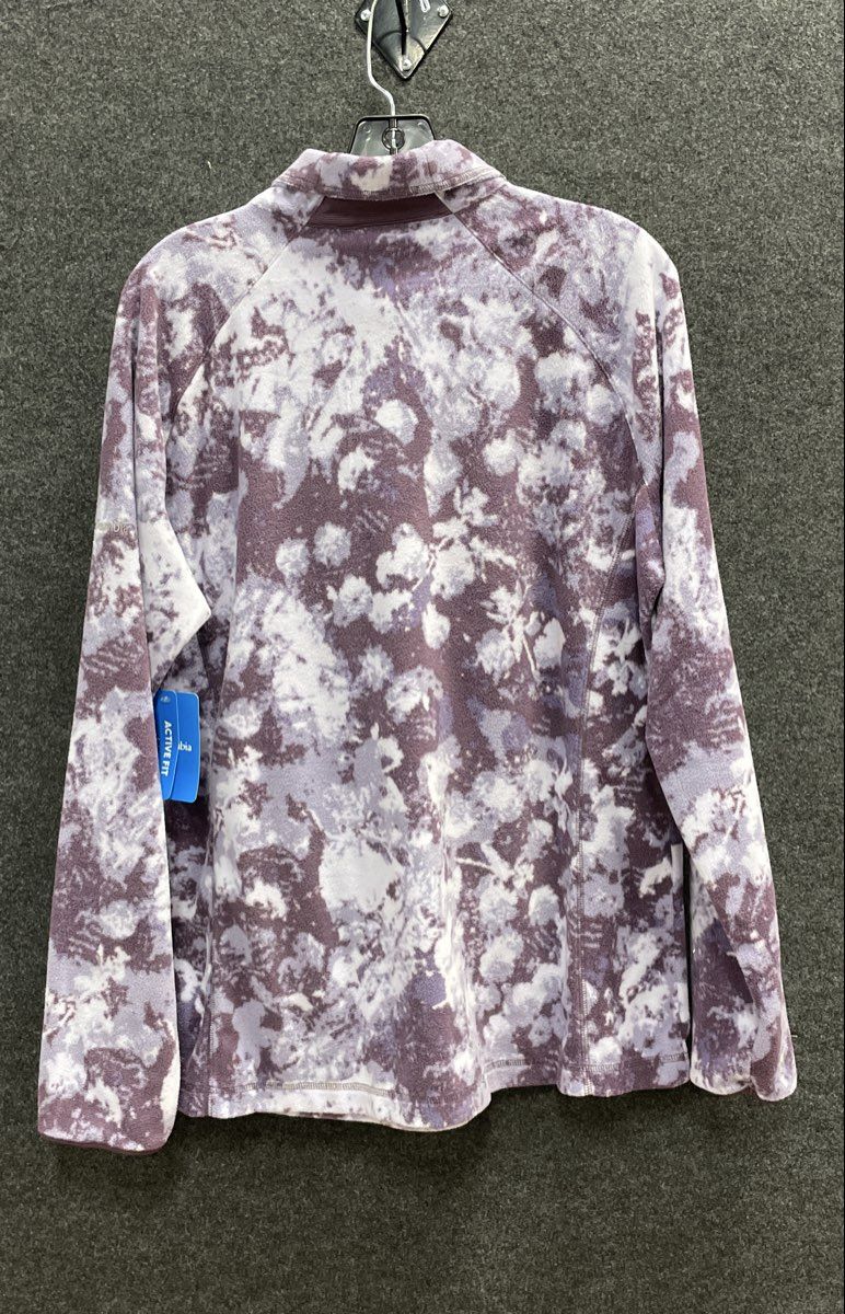 Columbia Women's Glacial IV Half Zip Fleece Purple Tie Dye Pullover Sz XXL