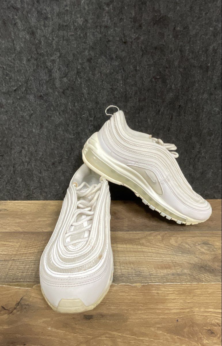 Nike Air Max 97 Triple White Women's Sneakers 921733-100 Size 7.5
