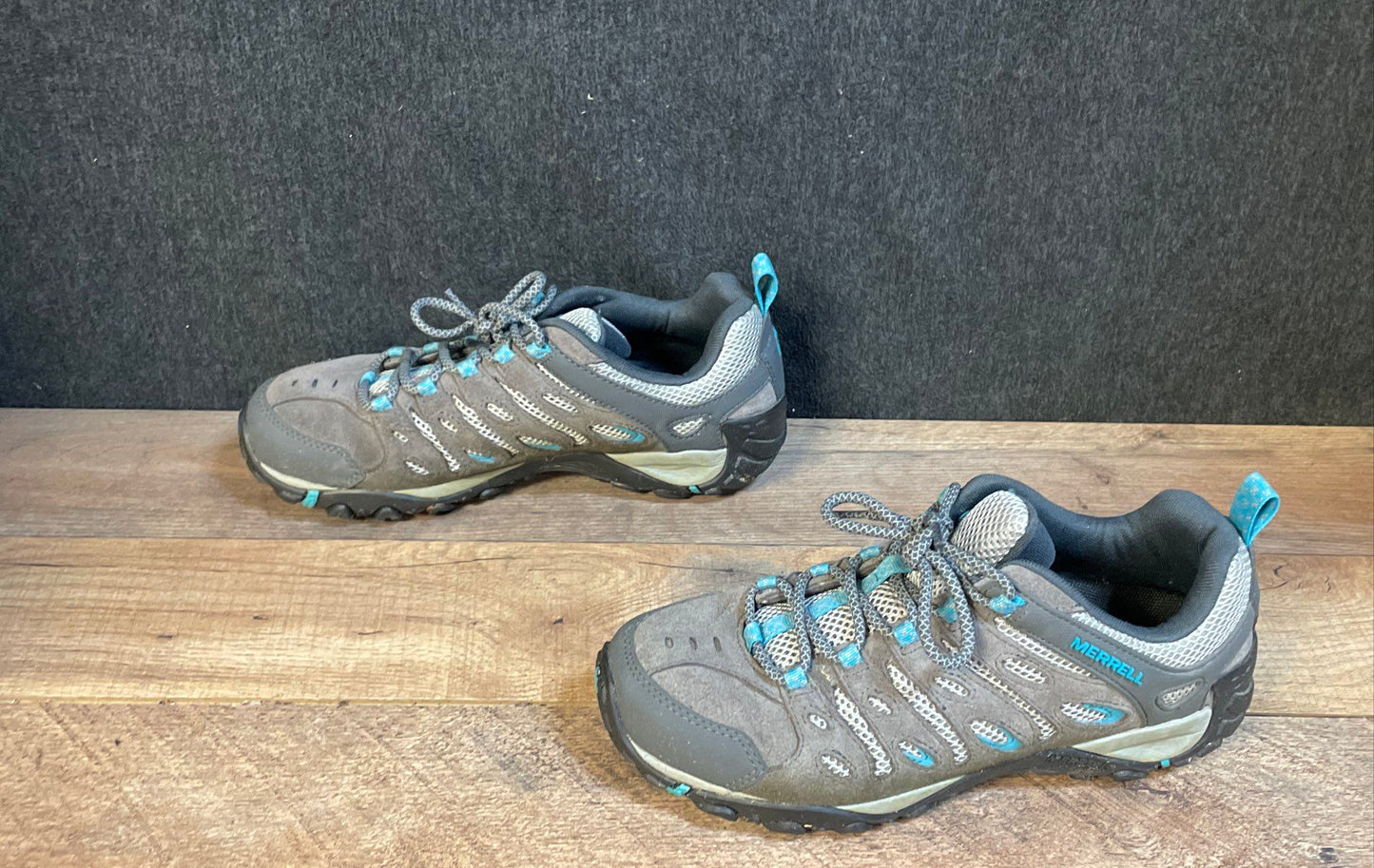 Merrell Siren Edge Q2 Gray Turquoise Women's Hiking Shoes Size 8