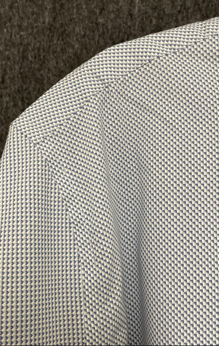Van Heusen Men's Blue Geometric Never Tuck Slim Fit Short Sleeve Shirt NWT XXL