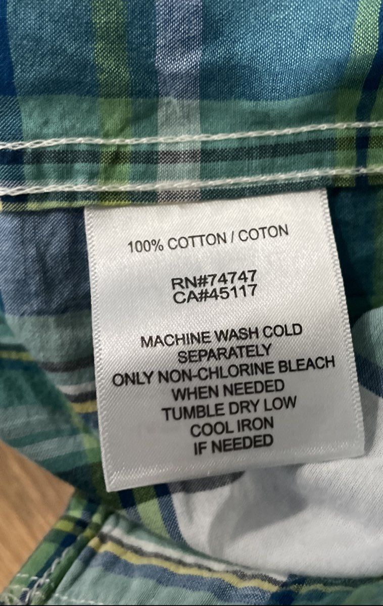 Red Head Brand Co. Men's Green Blue Plaid Short Sleeve Button Down Shirt Sz S