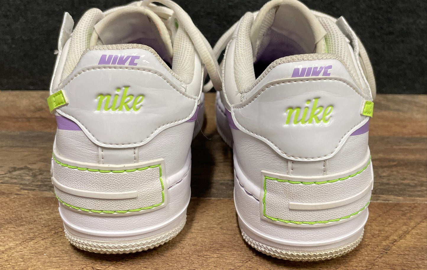 Nike Air Force 1 Shadow White Infinite Lilac Lime Ice Women's Sneakers Size 7