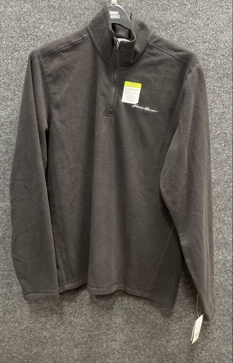 Eddie Bauer Men's Radiant Fleece 1/4 Zip Pullover Black NWT Sz M