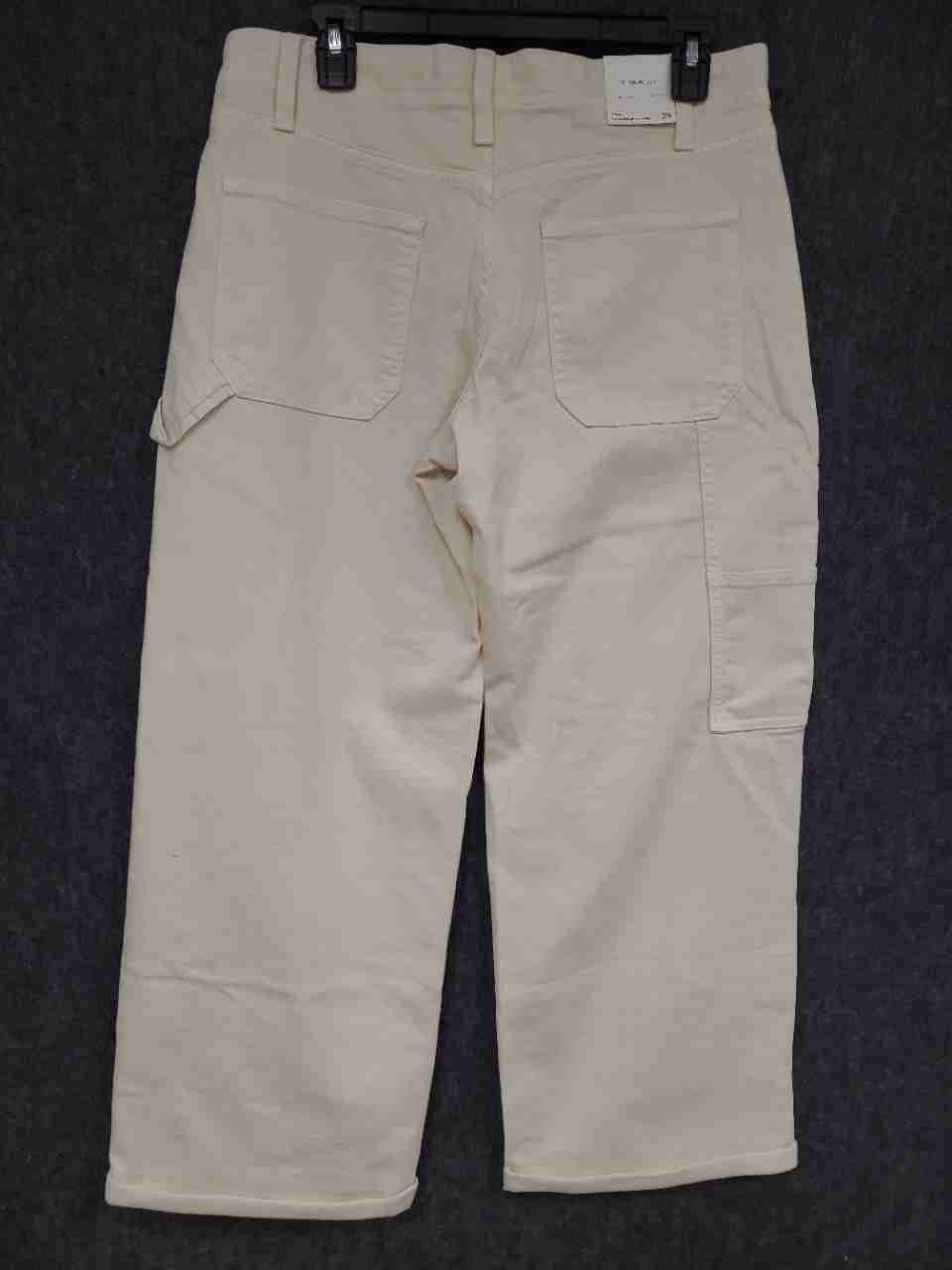 Banana Republic Women's Off-White Straight Mid-Rise Carpenter Jeans Sz 29