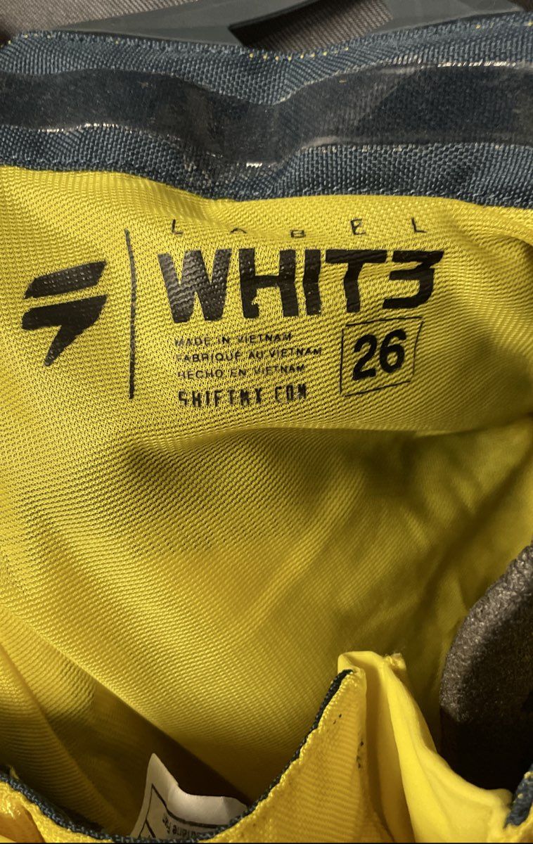 Shift Whit3 Label Motocross Moto Pants Yellow Blue Racing Dirt Bike Sz 26
