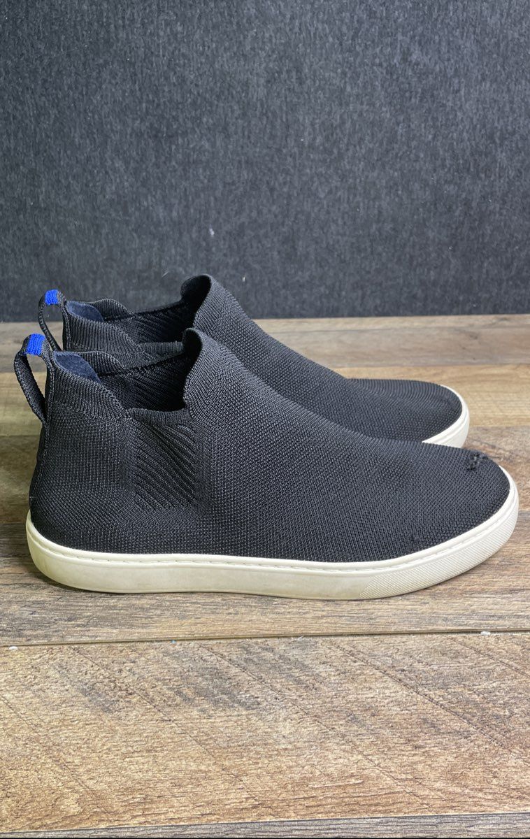 Rothy's The Chelsea Black Knit Slip On Ankle Boots Women's Size 9