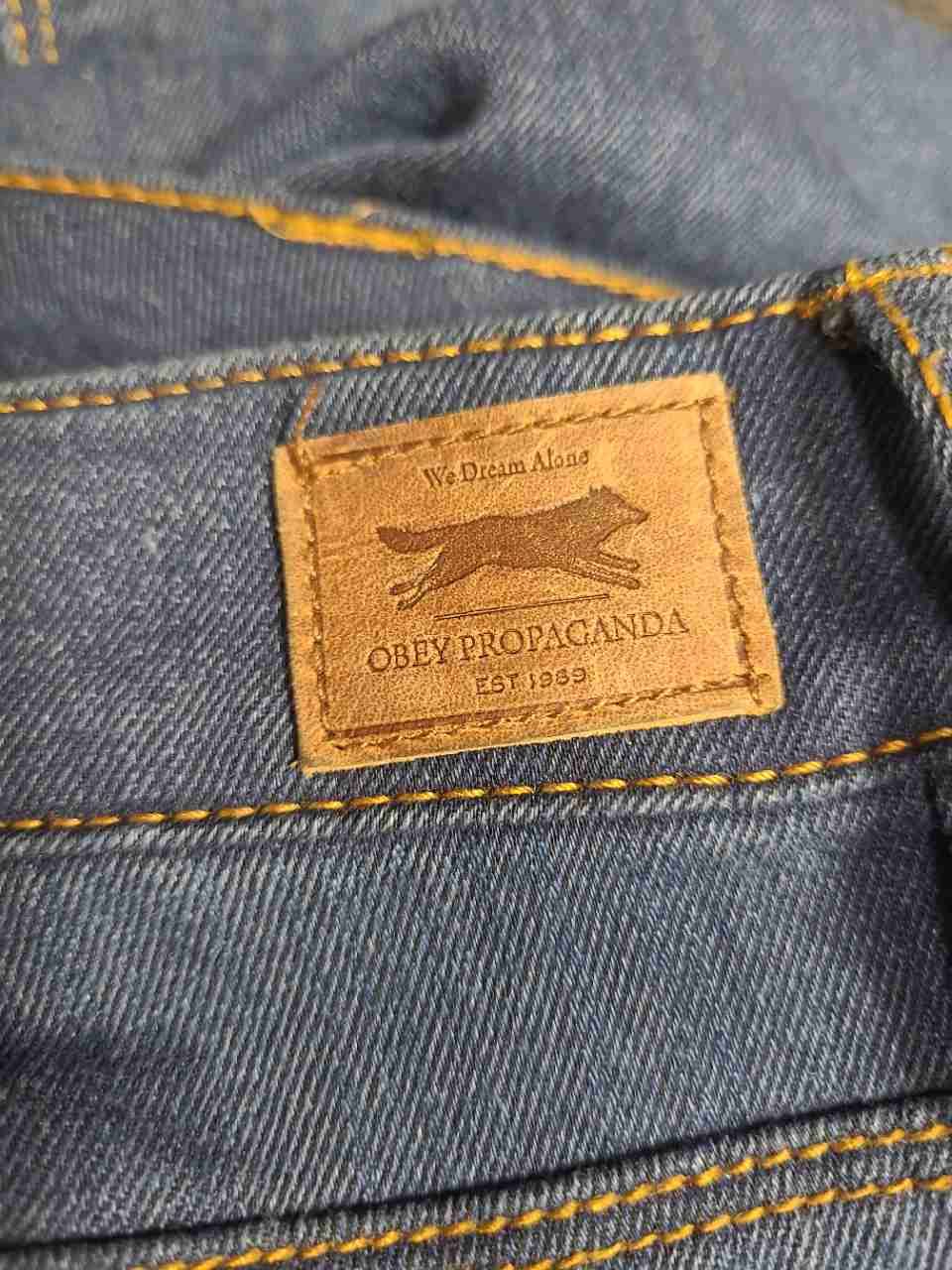 Obey Propaganda Women's Lean & Mean Fit Blue Stretch Denim Jeans Sz 28