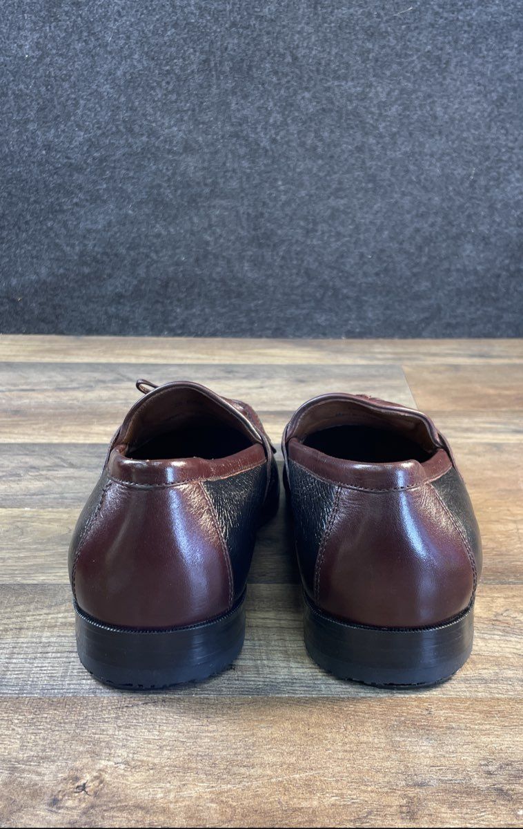 Johnston & Murphy Aragon II Black Brown Kiltie Tassel Loafers Size 10 M