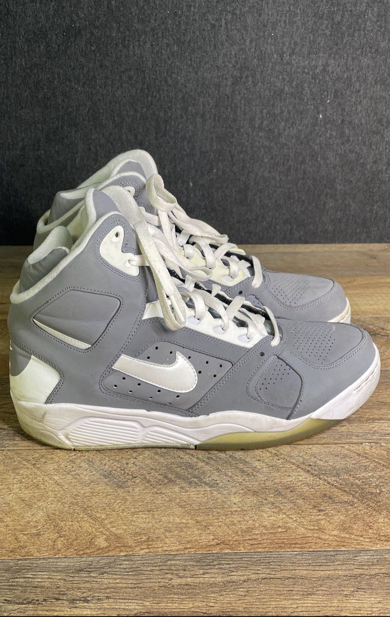 Nike Air Flight Lite High Cool Grey Pure Platinum White Size 10.5
