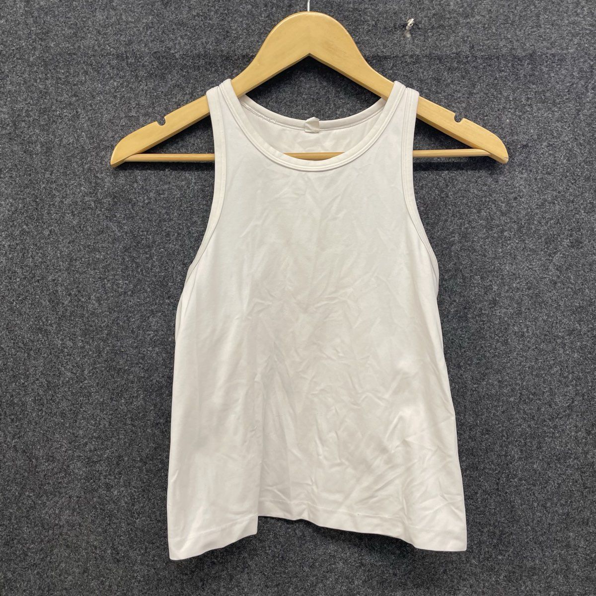 Lululemon Women's High Neck Racerback Tank Top White Athletic Yoga Sz 8
