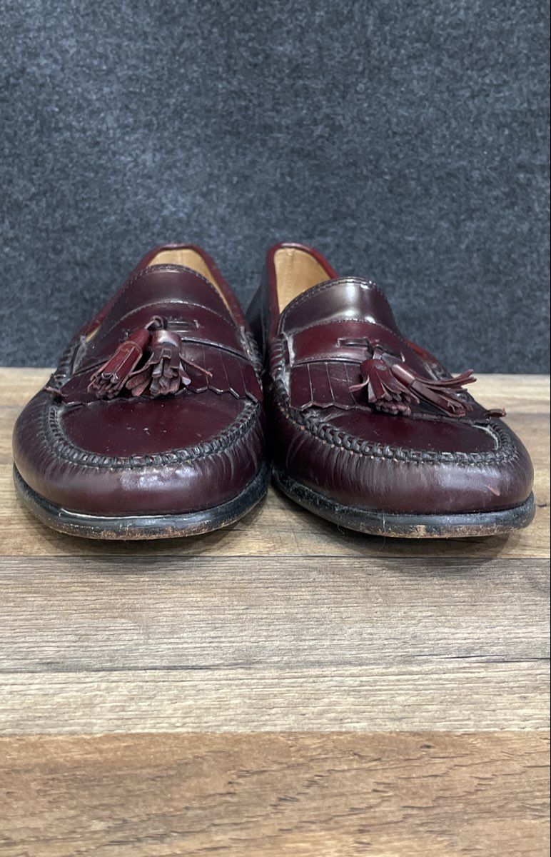 G.H. Bass & Co. Brown Leather Tassel Kiltie Loafers Dress Shoes Size 12