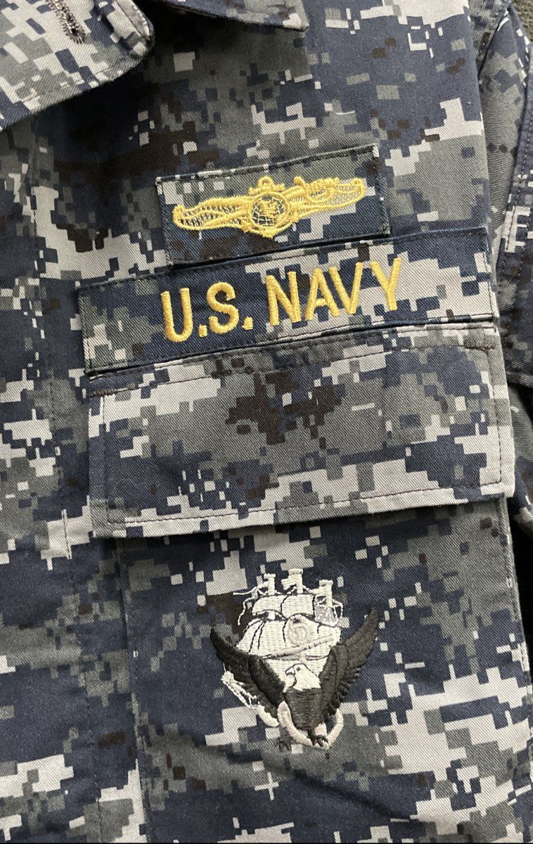 American Apparel US Navy NWU Type I Digital Camo Blouse Shirt Sz Small-Short