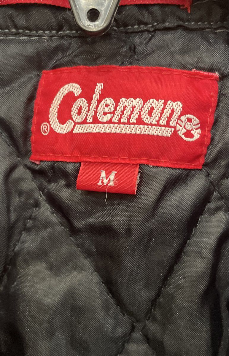 Coleman Men's Red Plaid Quilted Lined Flannel Shirt Jacket Sz M