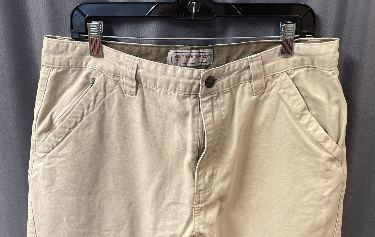 Timberland Men's Khaki Outdoor Performance Canvas Work Pants Sz 34x32