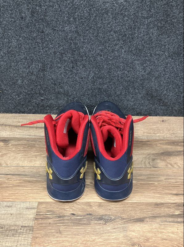 Under Armour Clutchfit Drive 2 Steph Curry Navy Red Gold Shoes Men's Size 10