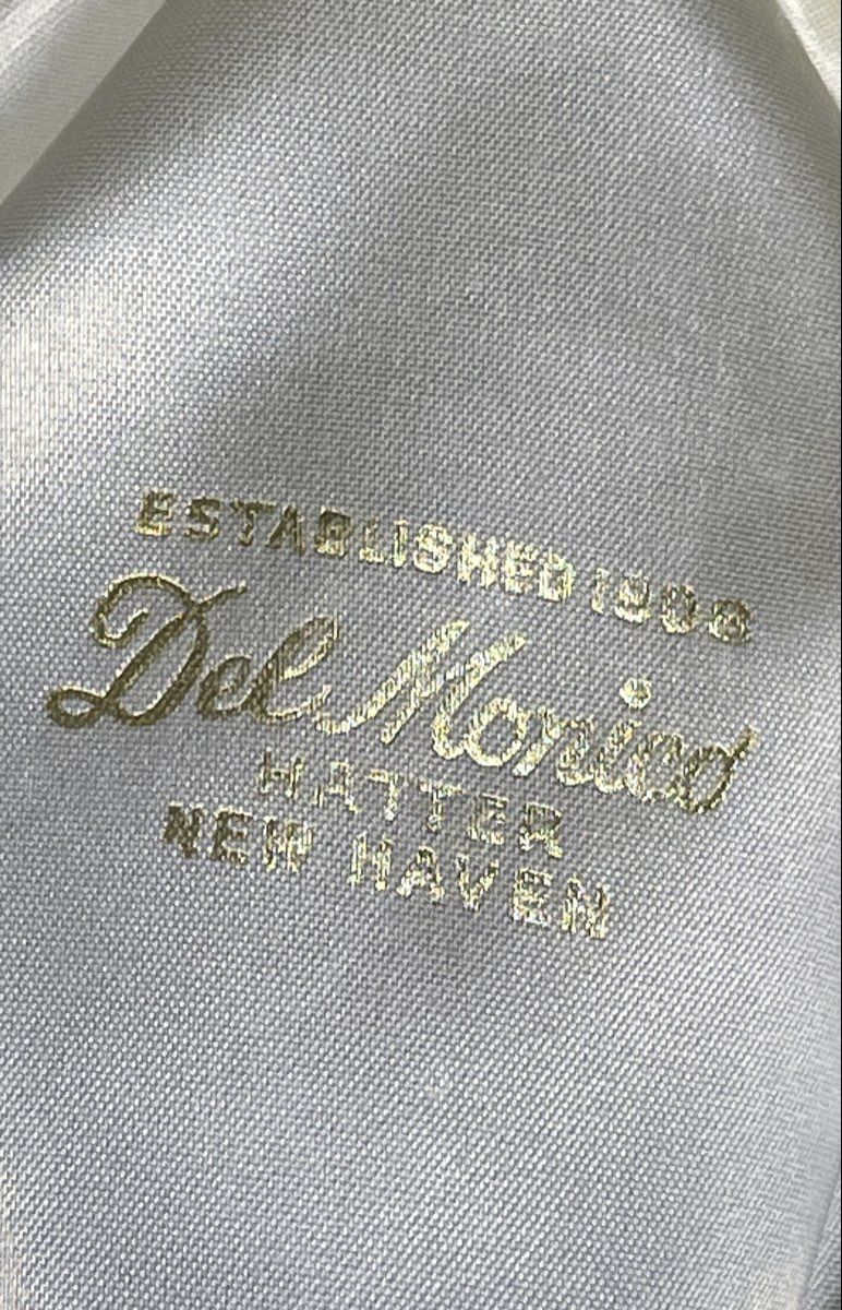 DelMonico Hatter Men's Gray Wool Felt Fedora Hat Feather Accent Sz 7 1/8