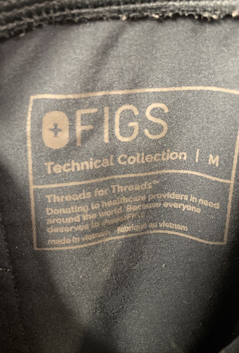 Figs Women's Zamora Jogger Scrub Pants Teal Blue Technical Cargo Sz M