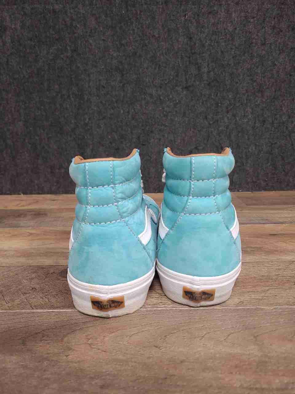Vans Sk8-Hi Light Blue Aqua Suede High Top Sneakers Men's 8.5 Women's 10